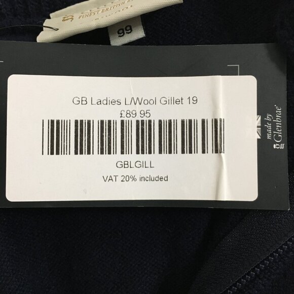 Glenbrae Kingsbarns Golf Vest NWT Womens XS Navy Blue Knit Lambswool Full Zip - Picture 8 of 13